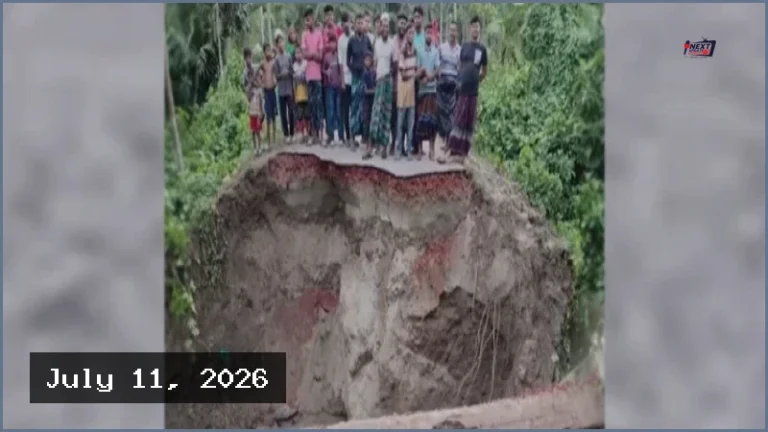মাগুরায় টানা বৃষ্টিতে কালভার্ট ধসে বিচ্ছিন্ন সড়ক যোগাযোগ