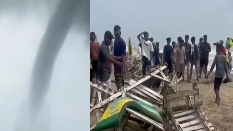 কক্সবাজার সৈকতে আকস্মিক টর্নেডোর আঘাত, ক্ষতিগ্রস্ত অর্ধশতাধিক চেয়ার-ছাতা