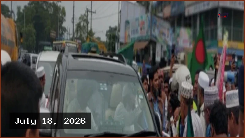 বরিশাল যাওয়ার পথে মাদারীপুরে পথসভায় ডা. শফিকুর রহমান