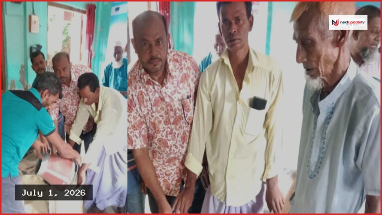 মেঘনায় বালতি দিয়ে জিআরের চাল বিতরণ নিয়ে অসচ্ছতার অভিযোগ