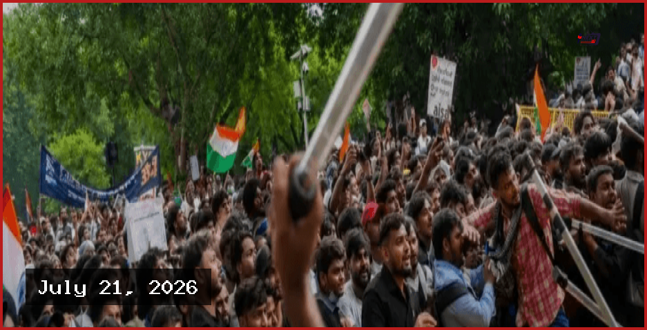 দিল্লিতে বিক্ষোভকারীর ঢল, পুলিশের হিসাব ভুল প্রমাণিত হওয়ায় বিশৃঙ্খলা