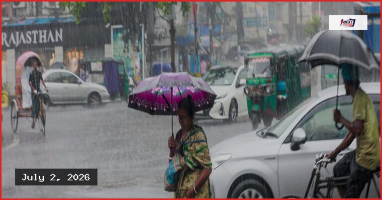 ভ্যাপসা গরমের মাঝে মুষলধারে বৃষ্টিতে স্বস্তি চট্টগ্রাম নগরে