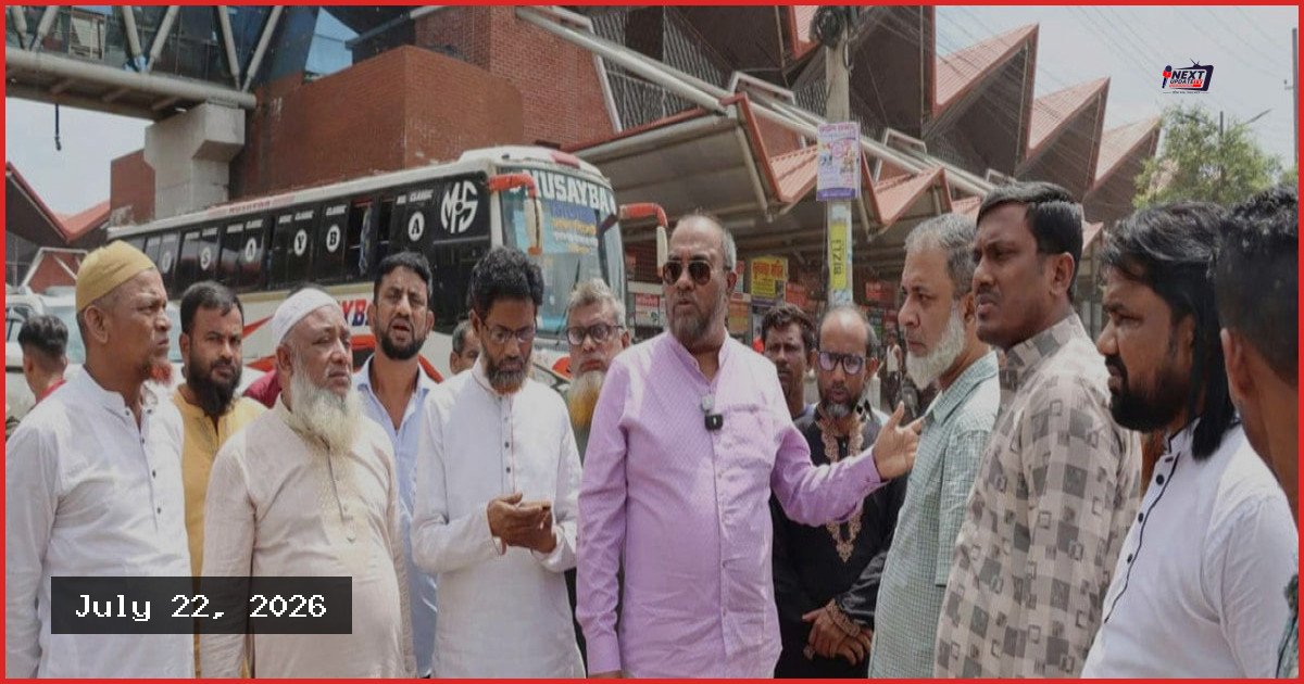 সিলেটের কদমতলী বাস টার্মিনাল এলাকা পরিদর্শনে সিসিক প্রশাসক