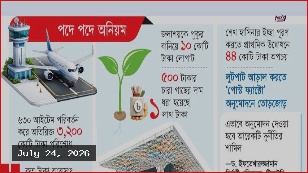 থার্ড টার্মিনালে ৩২০০ কোটি টাকার অনিয়ম, চারা গাছ কিনতেও লাখ টাকা