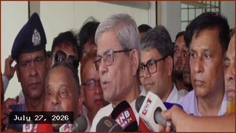 রাষ্ট্রপতি নির্বাচন সময়মতোই হবে, জানালেন মির্জা ফখরুল