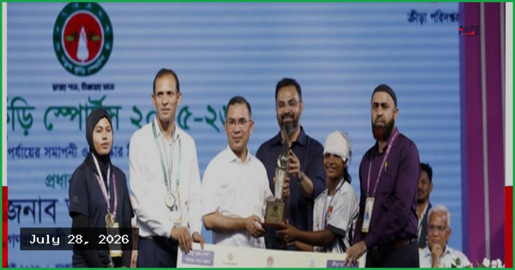 নতুন কুঁড়ি স্পোর্টসের বিজয়ীদের হাতে পুরস্কার তুলে দিলেন প্রধানমন্ত্রী