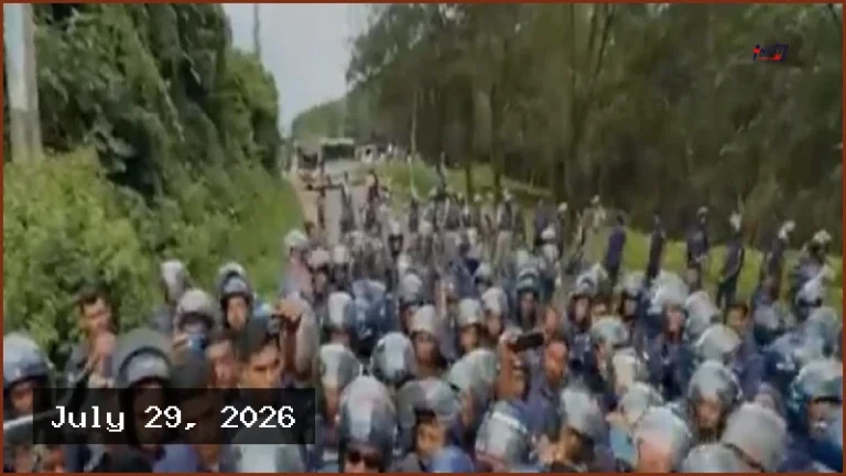 শ্রীমঙ্গলে এনসিপির গাড়িবহর আটকে দিল পুলিশ