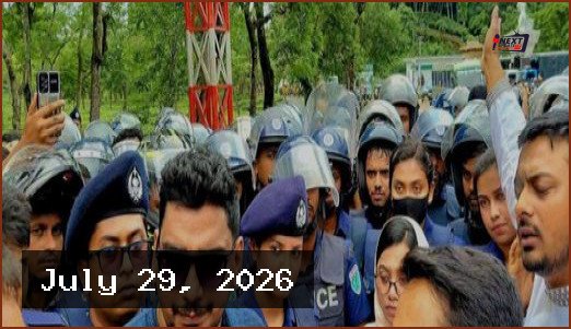 পুলিশের বাধা পেরিয়ে হবিগঞ্জের পথে জাতীয় নাগরিক পার্টির গাড়িবহর