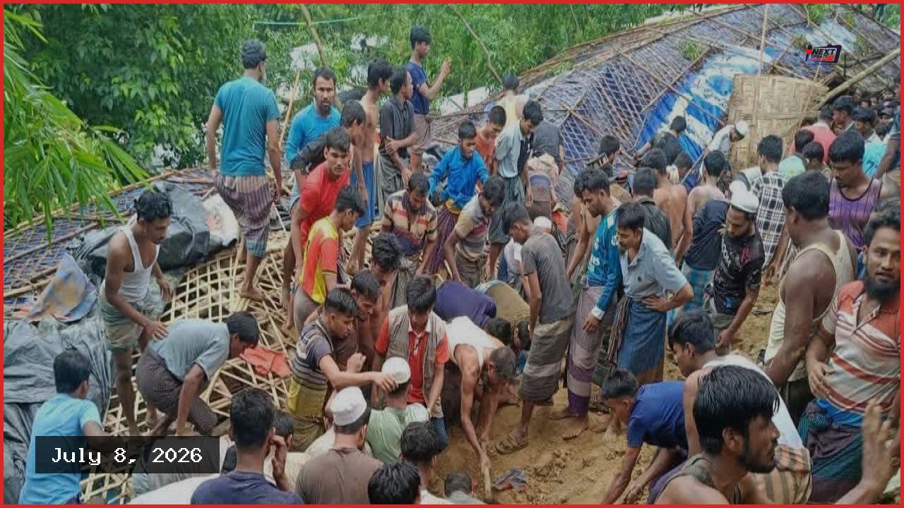 উখিয়ায় পাহাড় ধসে মাদরাসা চাপা পড়ে ৫ রোহিঙ্গার মৃত্যু
