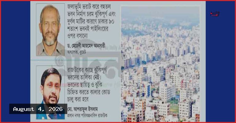 ভূমিকম্পে ঢাকার ঝুঁকি: অপরিকল্পিত নগরায়ন ও ঝুঁকিপূর্ণ ভবন নিয়ে উদ্বেগ