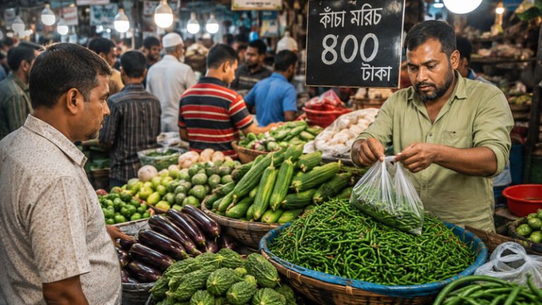 রাজধানীর বাজারে কাঁচামরিচের দাম ৪০০ টাকা, বেড়েছে পেঁয়াজ ও ডিমের দর