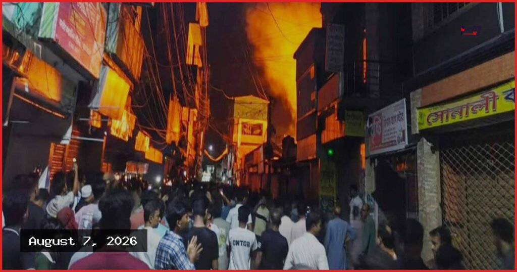 নেত্রকোণায় পাঁচটি দোকানে ভয়াবহ অগ্নিকাণ্ড, নিয়ন্ত্রণে কাজ করছে সাত ইউনিট