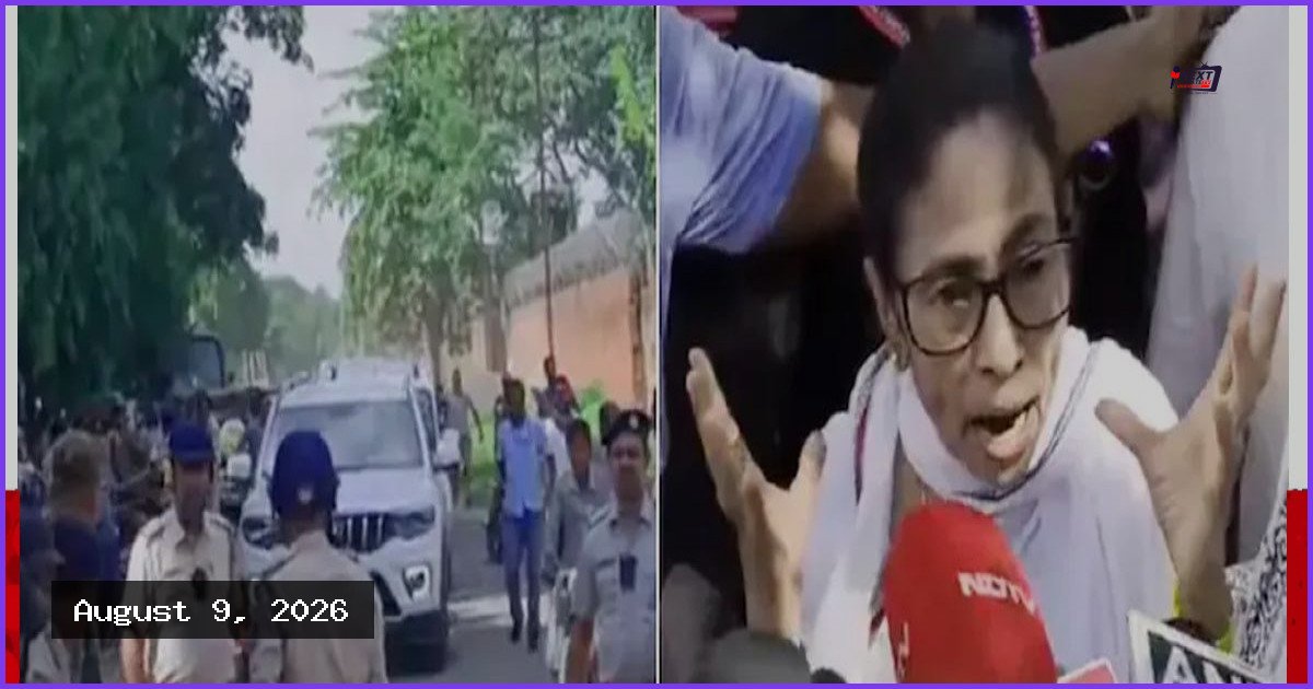পশ্চিমবঙ্গে মমতা বন্দ্যোপাধ্যায়ের গাড়িতে হামলা, অল্পের জন্য রক্ষা