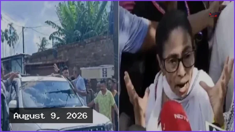 হালিশহরে মমতার গাড়িবহরে হামলা, পাথর ও জুতা নিক্ষেপ