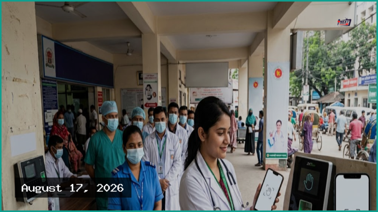 সরকারি হাসপাতালে চিকিৎসক ও স্বাস্থ্যকর্মীদের উপস্থিতিতে ডিজিটাল নজরদারি