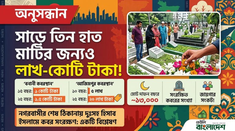 রাজধানীতে কবরের জায়গা দুষ্প্রাপ্য, সংরক্ষণ ফি লাখ থেকে কোটি টাকা
