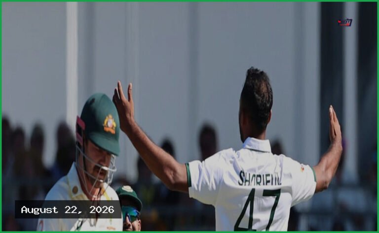 ম্যাকাই টেস্টে শরীফুলের তোপে কাঁপল অস্ট্রেলিয়া