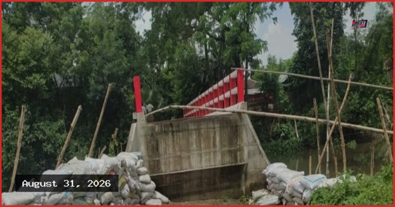 কোটি টাকায় নির্মিত ব্রিজ, তবুও ভরসা সেই বাঁশের সাঁকো