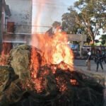 কোটালীপাড়ায় নিষিদ্ধ চায়না দুয়ারি জাল পুড়িয়ে ধ্বংস