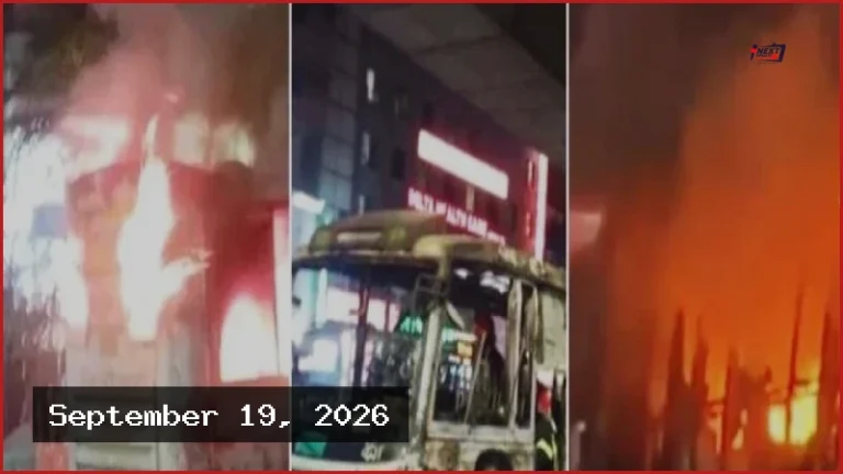 রাজধানীর বিভিন্ন স্থানে তিন বাসে আগুন ও ককটেল বিস্ফোরণ