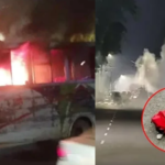 রাজধানীতে ককটেল বিস্ফোরণ ও বাসে আগুন, দুই শতাধিক চেকপোস্ট