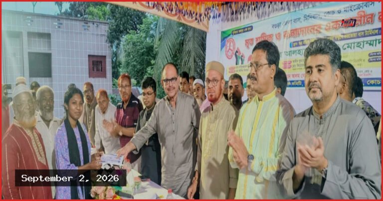 বগুড়ার শেরপুরে পরিবহন শ্রমিকদের মাঝে ১২ লাখ টাকার অনুদান বিতরণ