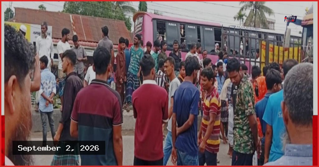 ত্রিশালে নিরবচ্ছিন্ন গ্যাস সরবরাহের দাবিতে সিএনজি চালকদের সড়ক অবরোধ