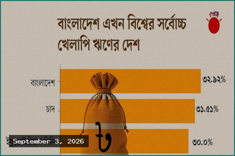 খেলাপি ঋণের হারে বিশ্বে শীর্ষে বাংলাদেশ