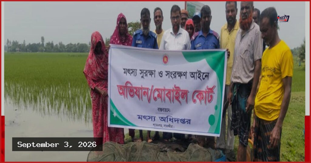 শ্যামনগরে নিষিদ্ধ চায়না দুয়ারী ও বুলু নেট জাল ধ্বংস