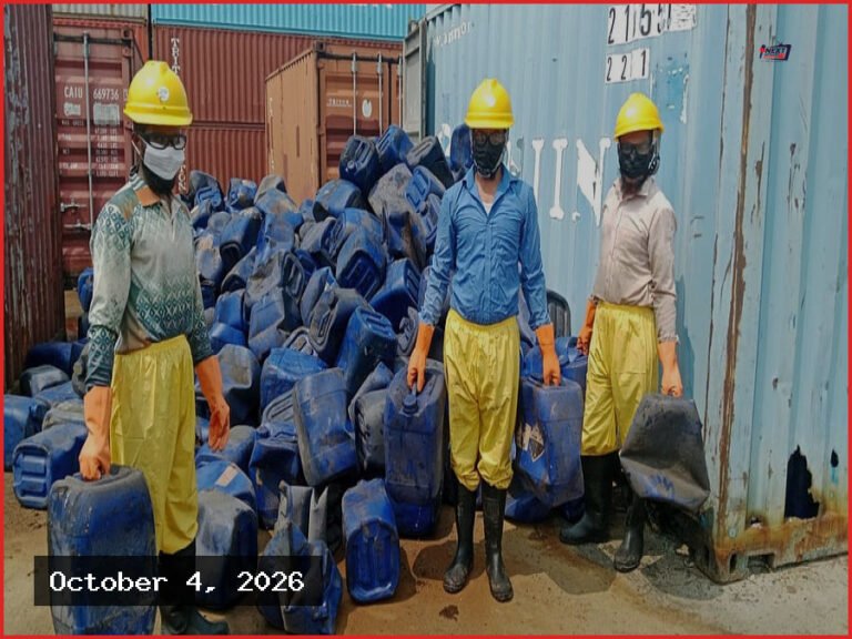 চট্টগ্রাম বন্দর থেকে ২৩ বছর পর ১৫১ টন বিপজ্জনক রাসায়নিক অপসারণ