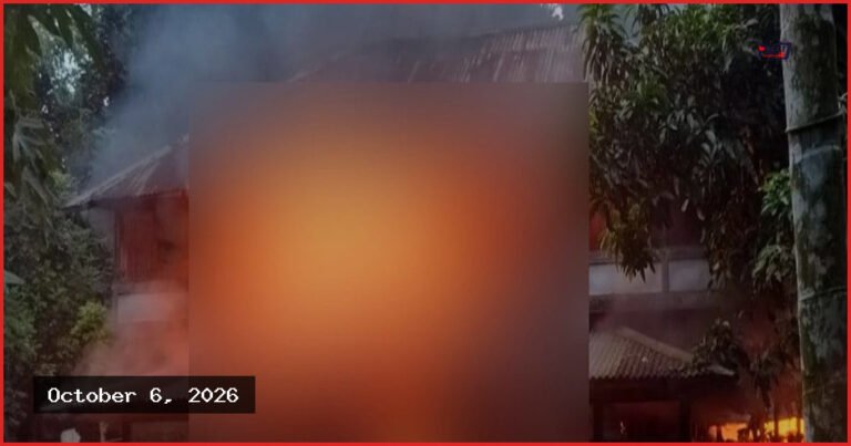 মাদারীপুরে শিশু ধর্ষণচেষ্টার অভিযোগে অভিযুক্তের বাড়িতে আগুন