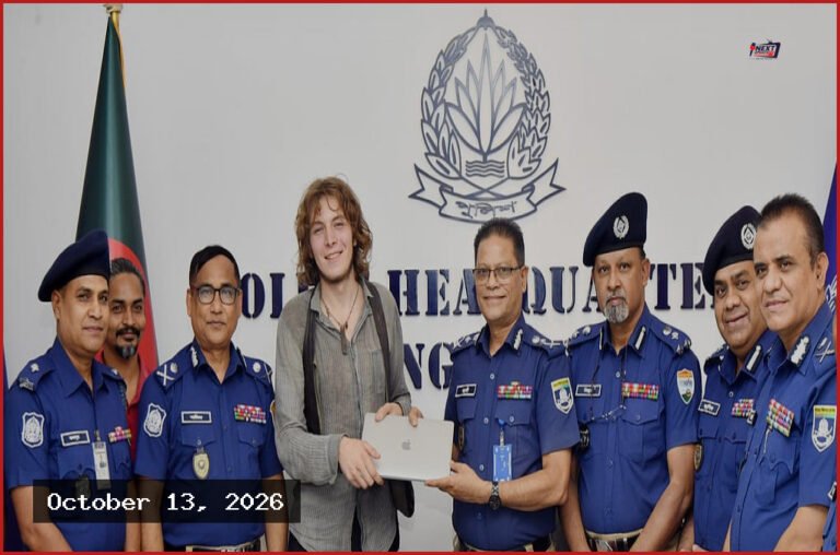 জার্মান পর্যটকের চুরি হওয়া ল্যাপটপ উদ্ধার, পুলিশকে ধন্যবাদ