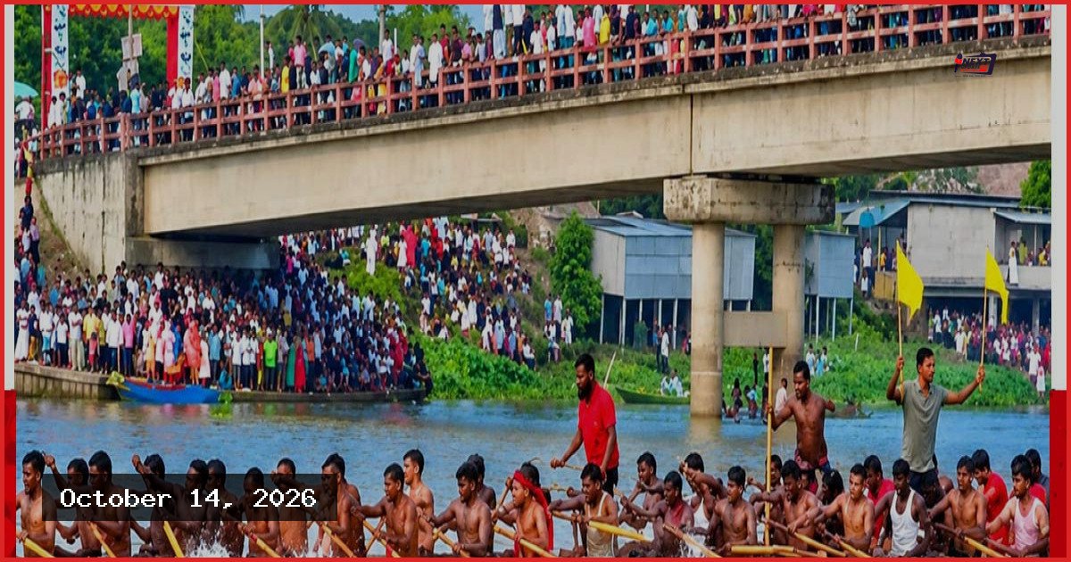 গুমানি নদীতে বর্ণিল পানসি নৌকা বাইচ প্রতিযোগিতায় উৎসবের আমেজ