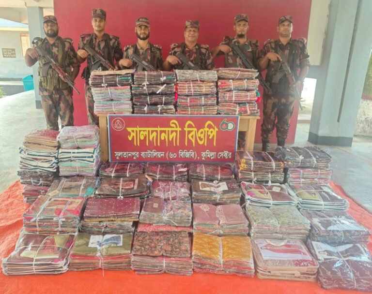 ব্রাহ্মণবাড়িয়া ও কুমিল্লা সীমান্তে ৮০ লাখ টাকার ভারতীয় পণ্য জব্দ