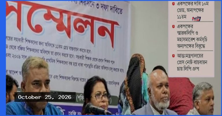 প্রাথমিক শিক্ষকদের বেতন গ্রেড ও পদোন্নতি নিয়ে সংগঠনগুলোর ভিন্ন অবস্থান
