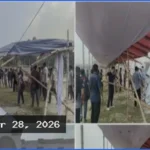 পুরোনো বাণিজ্য মেলার মাঠে ভাঙচুর, শেকৃবি শিক্ষার্থীদের বিক্ষোভ