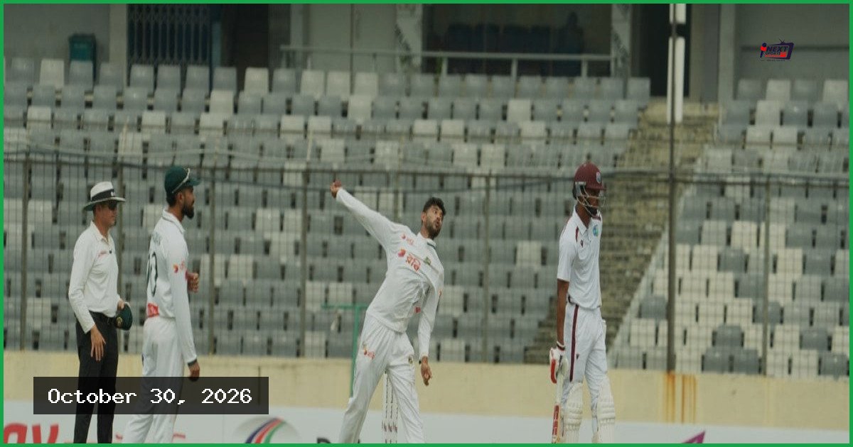 নাঈমের স্পিন জাদুতে ২৪৫ রানে থামল ওয়েস্ট ইন্ডিজ