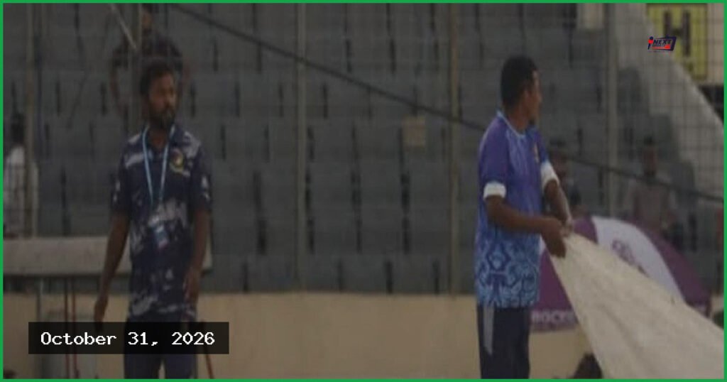 বৃষ্টিতে খেলা বন্ধ, নাঈমের অপরাজিত ৪৯ রানে স্বস্তি
